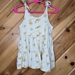 Kate Quinn 4T Honey Bee Bamboo Sleeveless Top Cream Gold